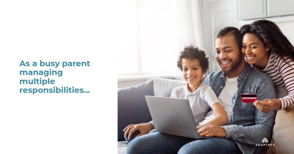 A man and child sitting on a couch looking at a laptop. As a busy parent managing multiple responsibilities, you've likely experienced the frustration of stubborn weight that refuses to budge despite your best efforts. Hormones affect weight loss article for men by Adaptafy.