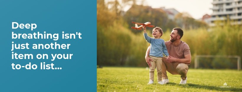 Deep breathing isn't just another item on your to-do list - it's a powerful tool to calm your nerves and transform your parenting journey. You've got five simple yet effective techniques at your fingertips: diaphragmatic breathing, the 4-7-8 method, box breathing, rhythmic breathing, and pursed lip breathing. Calm Your Nerves article for Men by Adaptafy